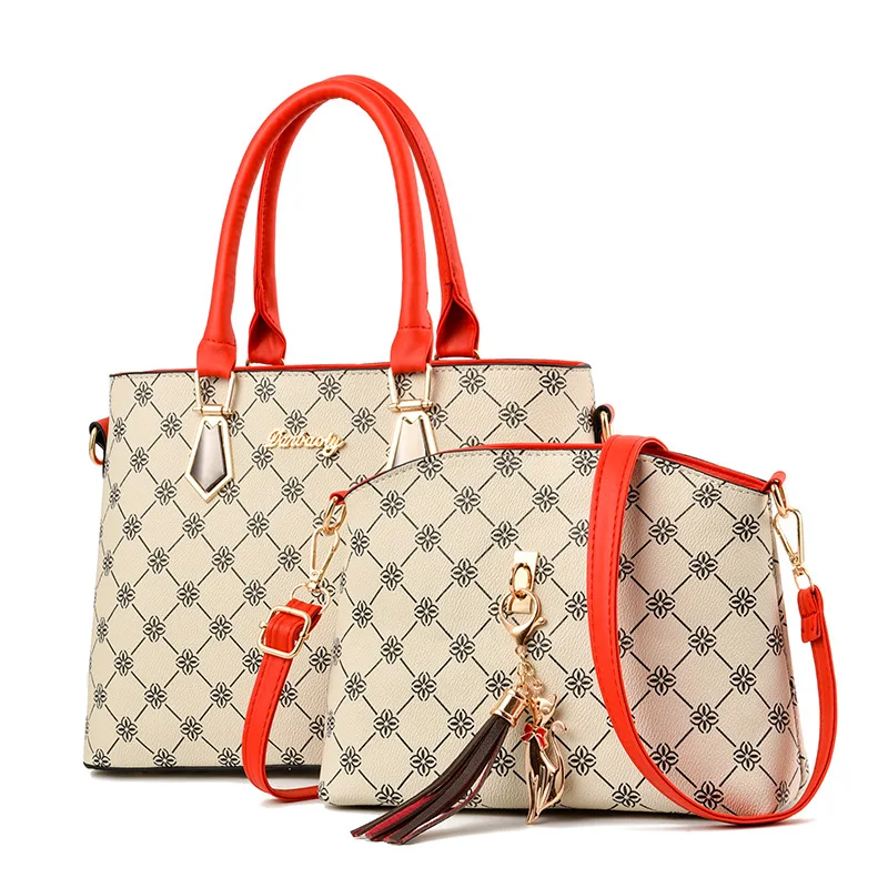 

Women Bags Set 2 Pcs Leather Handbag Women Tote Bag Ladies Shoulder Bag for Women 2019 Messenger Bag Sac a Main