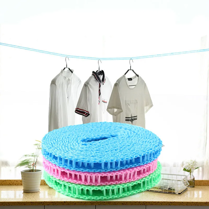 

Anti-Slip Windproof Clothesline Fence-Style Washing Quilt Rope Various Length Drying Line Outdoor Portable Travel Clothes Dryer