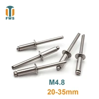 10 pcs m4 8 20 35mm din en iso 15983 gb t 12618 4 stainless steel open end blind rivets pop rivets with protruding head