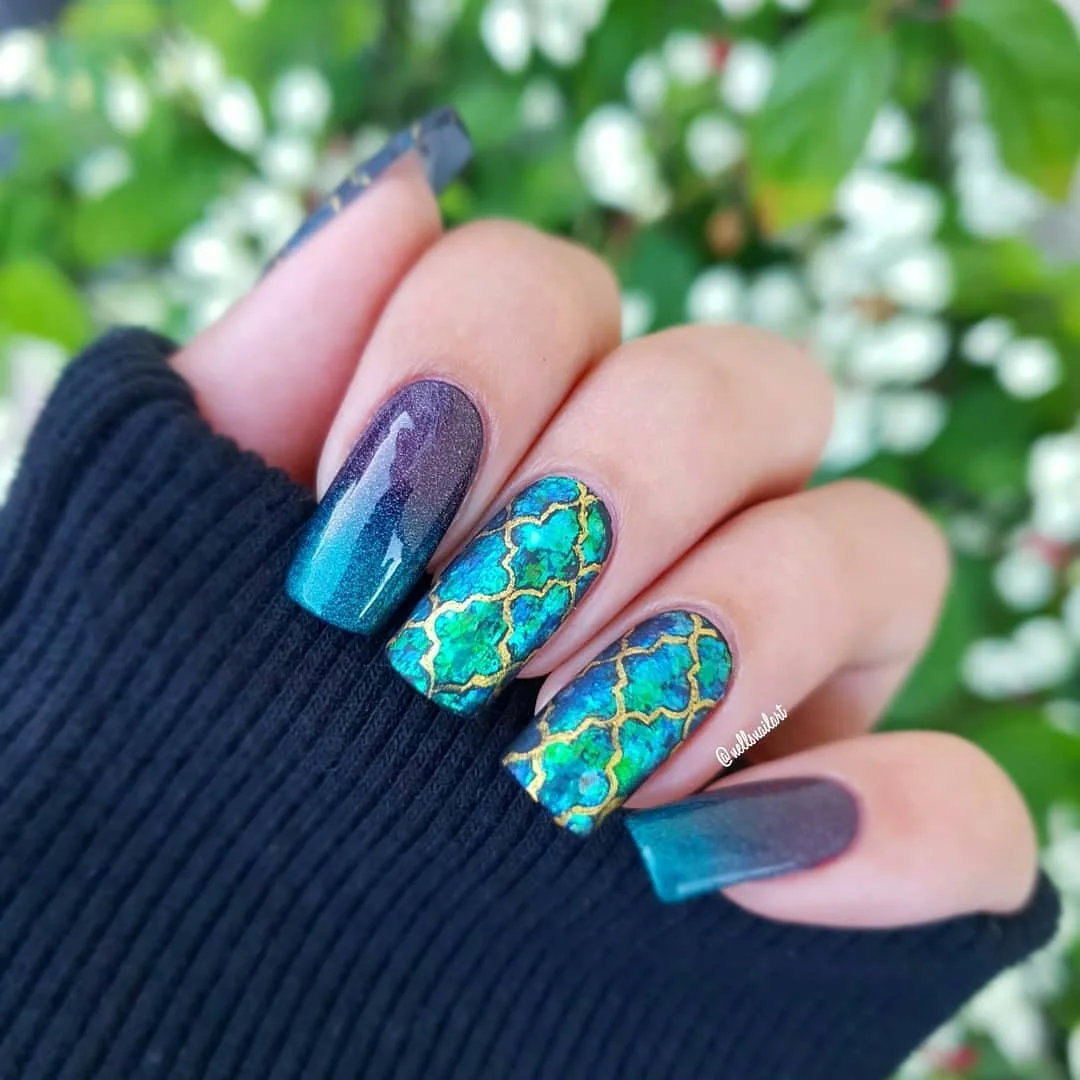 0 2 г флаконы для ногтей Хамелеон блестки порошок облако пайетка хромированная