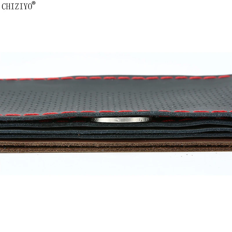 Оплетка для руля 38 см из чехол рулевого колеса автомобиля натуральной кожи