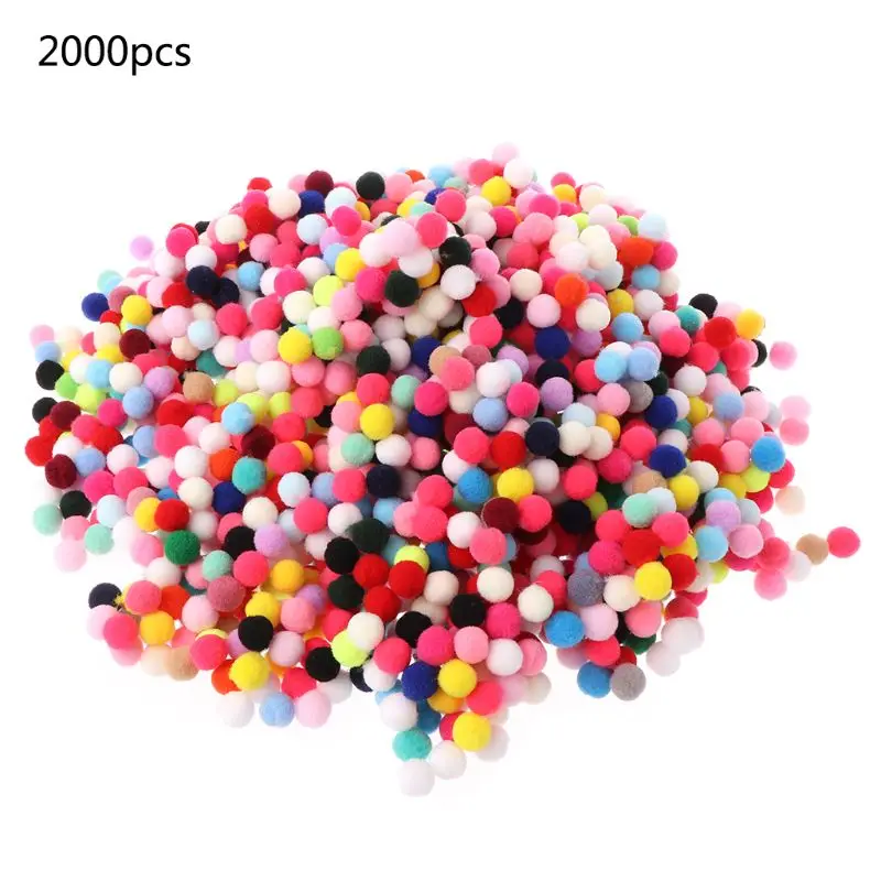 

1000Pcs 12mm Mini Fluffy Soft Pom Poms Pompoms Ball Handmade Kids Toys DIY Sewing Craft Supplies Mixed Color