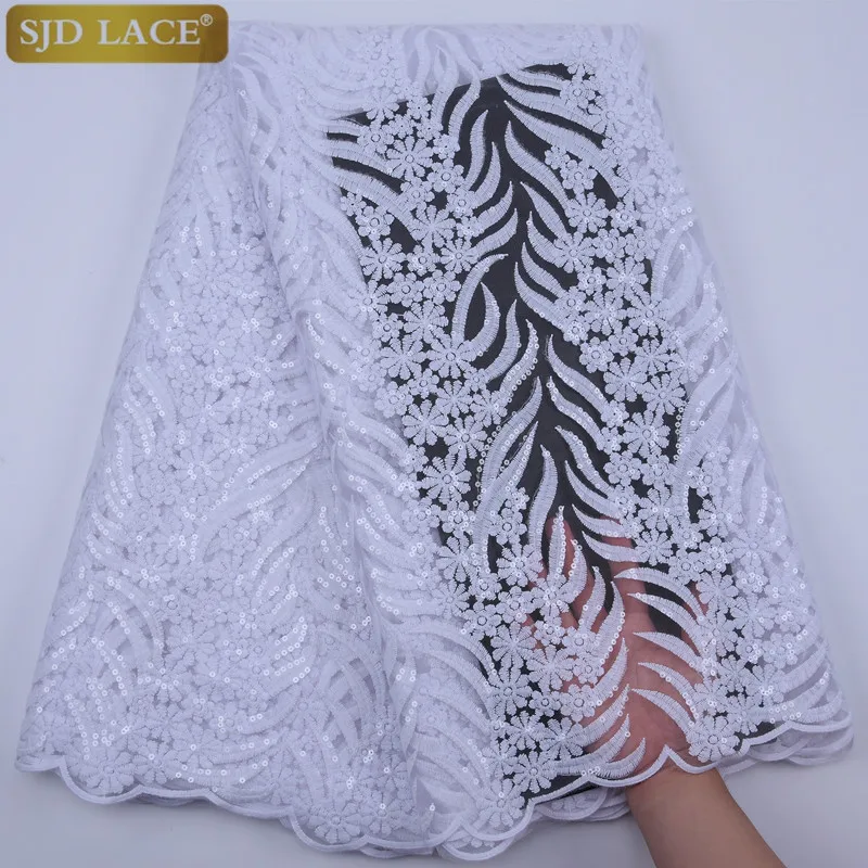 Французский Тюль кружевная ткань Высокое качество пайетки африканская сетчатая