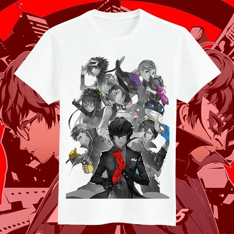 Футболка для косплея японского аниме Persona 5 летняя модная топ с принтом персонажа