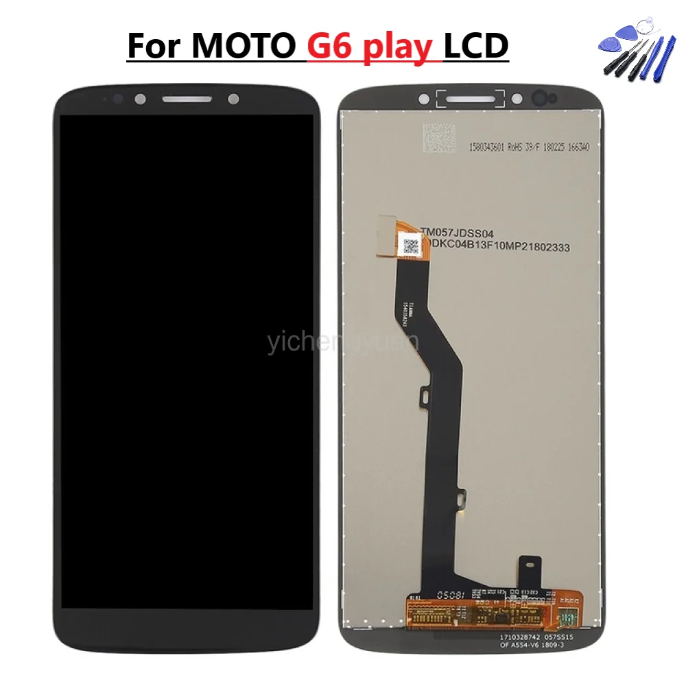 ЖК дисплей для Motorola G6 Play с сенсорным экраном дигитайзер в комплекте Ремонтный