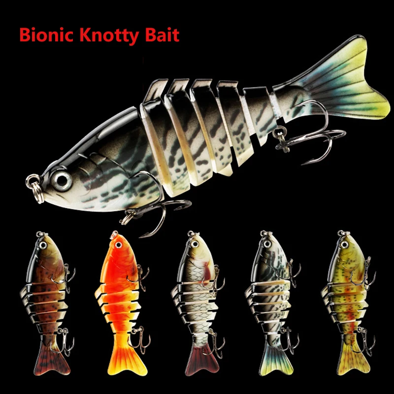 

Knotty Fish Lure Bait 10cm 15.5g Wobblers Pike Fishing Lures Multi Jointed Sections Hard Bait Trolling Pike Carp Fishing Tools