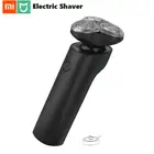 Электробритва Xiaomi Mijia, моющаяся бритва с 3 гибкими головками для сухого и влажного бритья, двойное лезвие, режим турбо +, удобная чистка