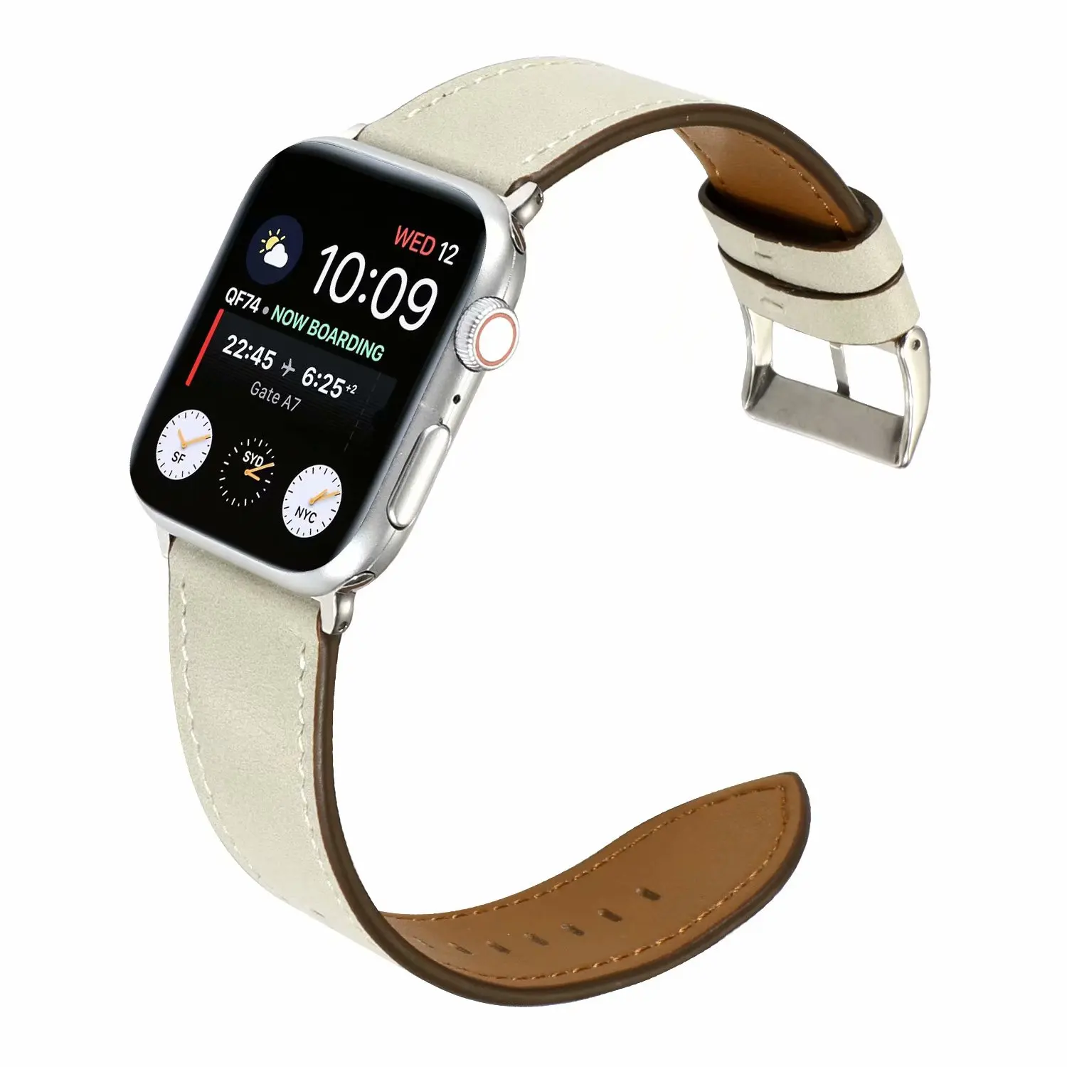 Ремешок из натуральной кожи для Apple Watch Band 44 мм 42 40 38 браслет карамельных цветов
