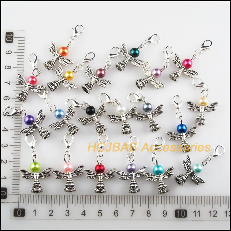 Мода 20 шт тибетские серебряные тона лотоса смешанные в стиле ретро стеклянный