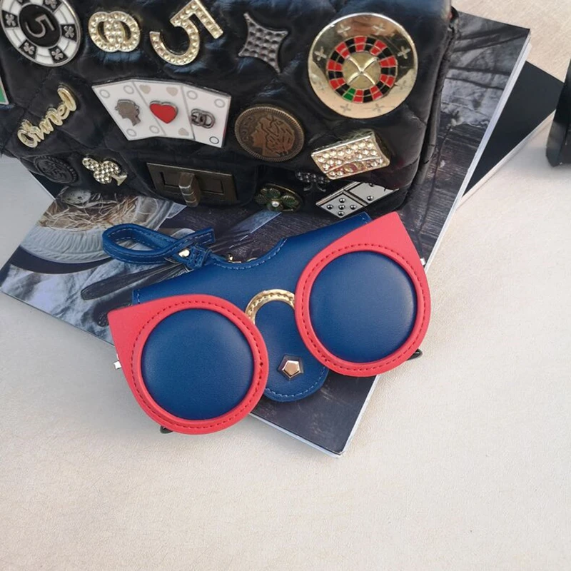 Популярные милые Чехлы для очков из искусственной кожи с мультяшным рисунком