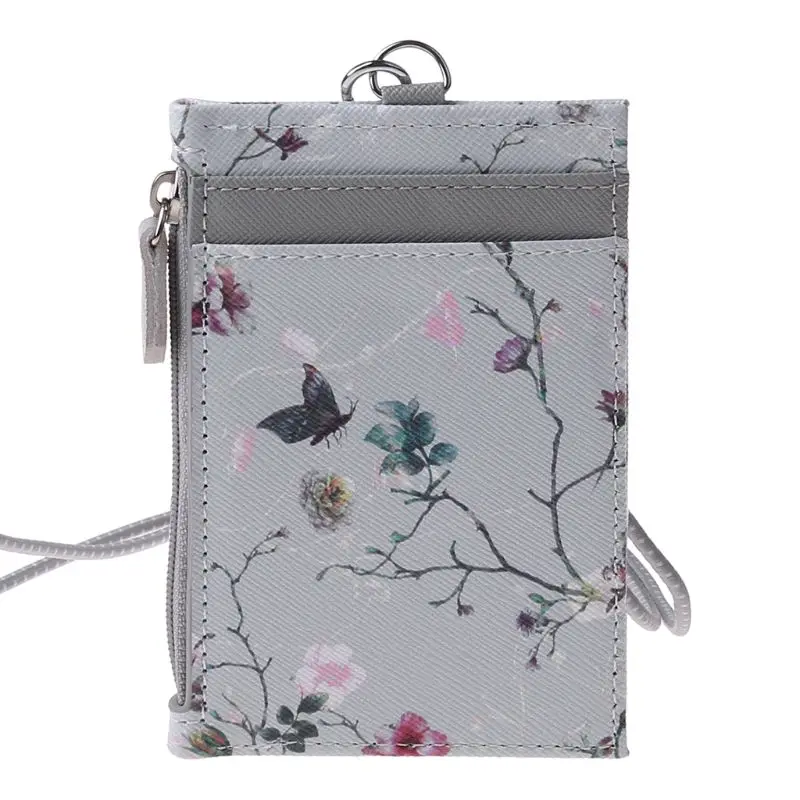 Портативный идентификационный значок держатель кредитных карт Кожаный