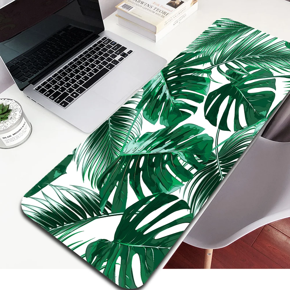 

Banana Tree Green Leaf Palm Landscape High Quality Large Mouse Pad XXL Laptop Office Mouse Pad Keyboard Pad Kawaii Mousepad Desk