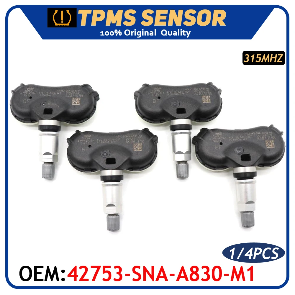 

TPMS 42753-SNA-A830-M1 TIRE AIR PRESSURE SENSOR FOR Honda Civic Cr-Z Element Fit Insight Odyssey Acura Csx 315MHz 42753-TR3-A81