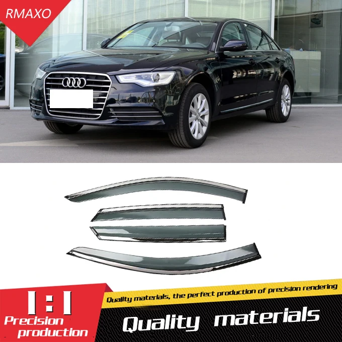 

Для Audi A6 2012-2016 пластиковый козырек для окна вентиляционные оттенки Защита от солнца дождя для A6 автомобильные аксессуары 4 шт./компл.