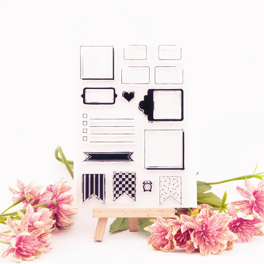 

Квадратный прозрачный штамп/силиконовый штамп валик для запечатывания для самостоятельной сборки альбома/открыток