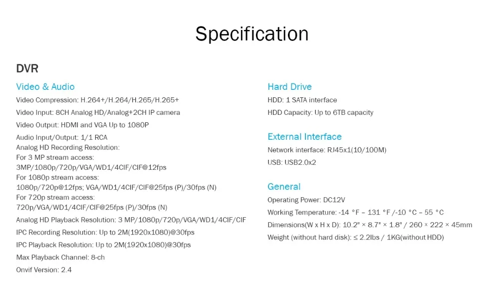ANNKE 16CH 3MP 5в1 HD TVI CVI AHD IP безопасности DVR рекордер H.265+ цифровой видео регистратор обнаружения движения = HIK DS-7216HQHI-F1/N