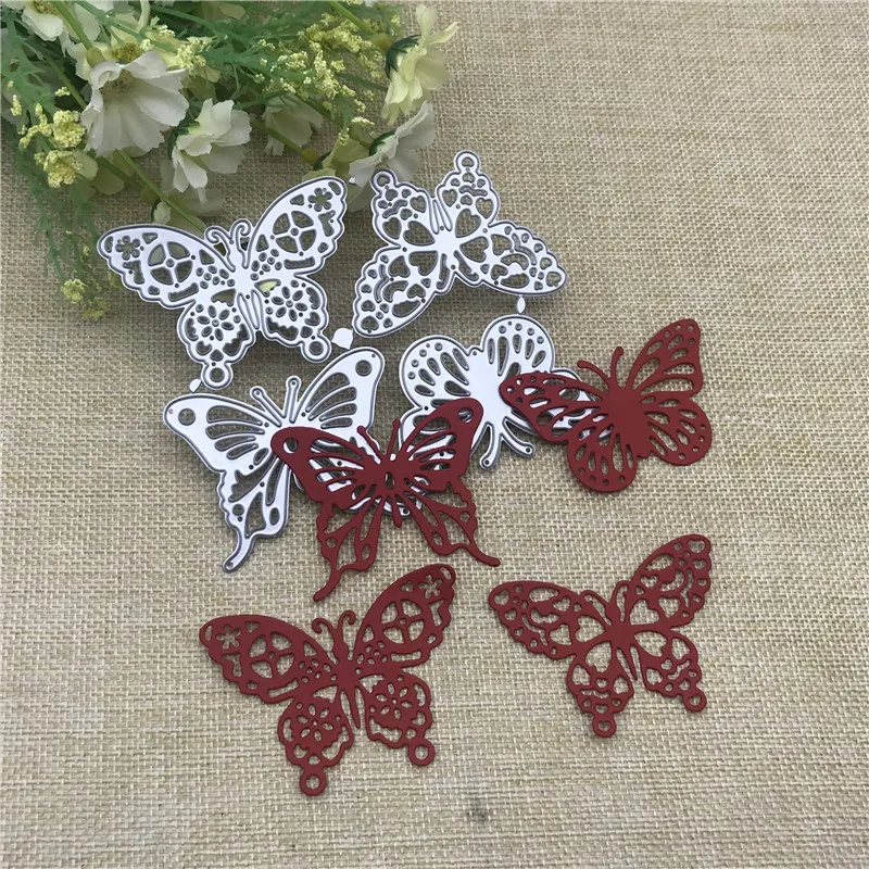 4 шт. металлические Вырубные штампы в виде бабочек для скрапбукинга | Дом и сад