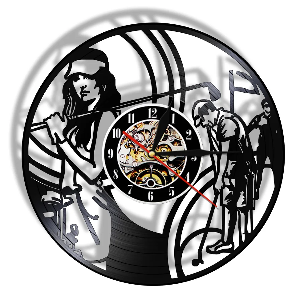 Настенные часы для игры в гольф Декоративные Современные настенные 3d с виниловой