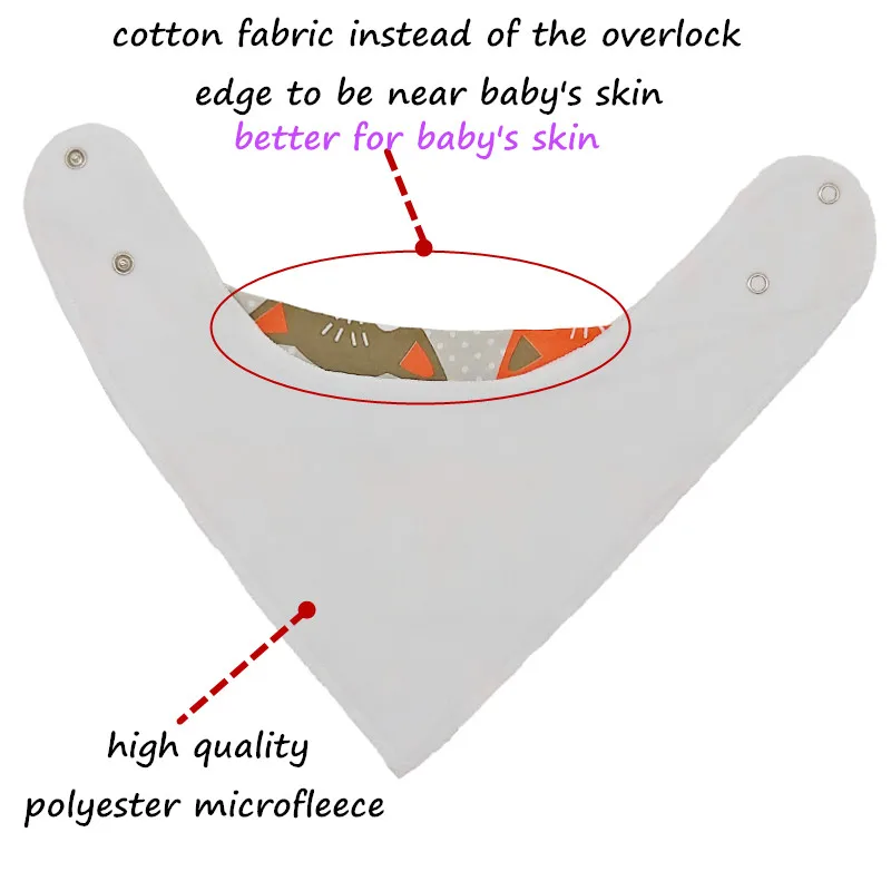 Нагрудник детский из треугольные Детские нагрудники хлопка многоразовый