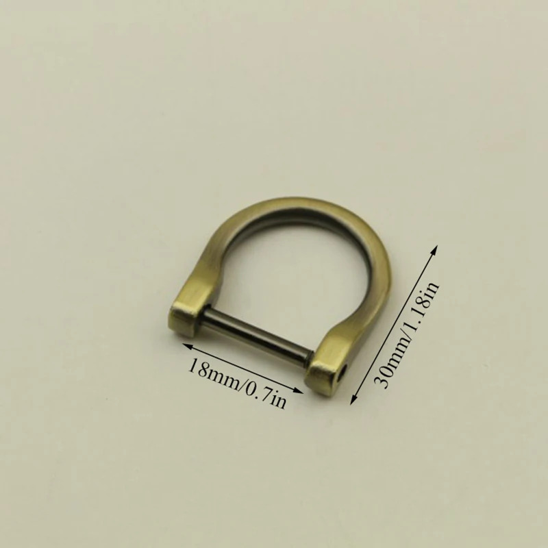 18mm antique brass Новая Металлическая Съемная Сумочка на плечо дамская сумочка ремень винт D кольцо Пряжка Застежка DIY открытый винт сумка аксессуары - Цвет: 18mm antique brass