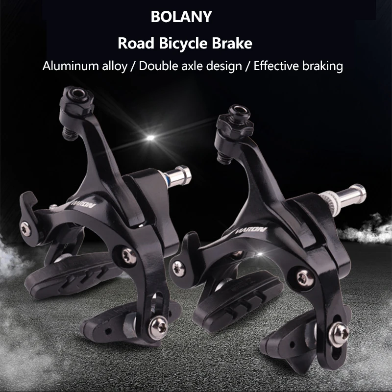 

Bolany Roadbike Bicycle Brake Racinge Dual Pivot Brake Aluminum Side Pull Caliper Front Rear with Brake Pads 1 Set Bicycle Part