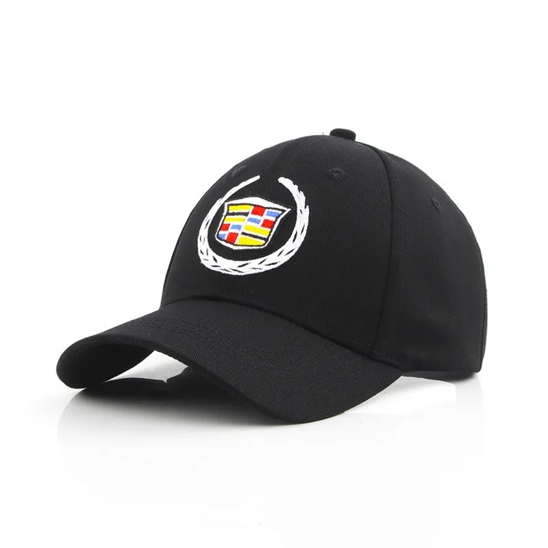 

2021 Fashion Embroidered Cadillac Hat Cap Car logo MOTO GP Racing Black Baseball Cap Hat Adjustable Casual Trucket Hat