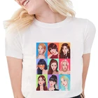 Женская футболка с принтом Kpop, футболка с коротким рукавом, одежда в стиле хип-хоп, Ulzzang, женские топы, модная женская одежда, 2020