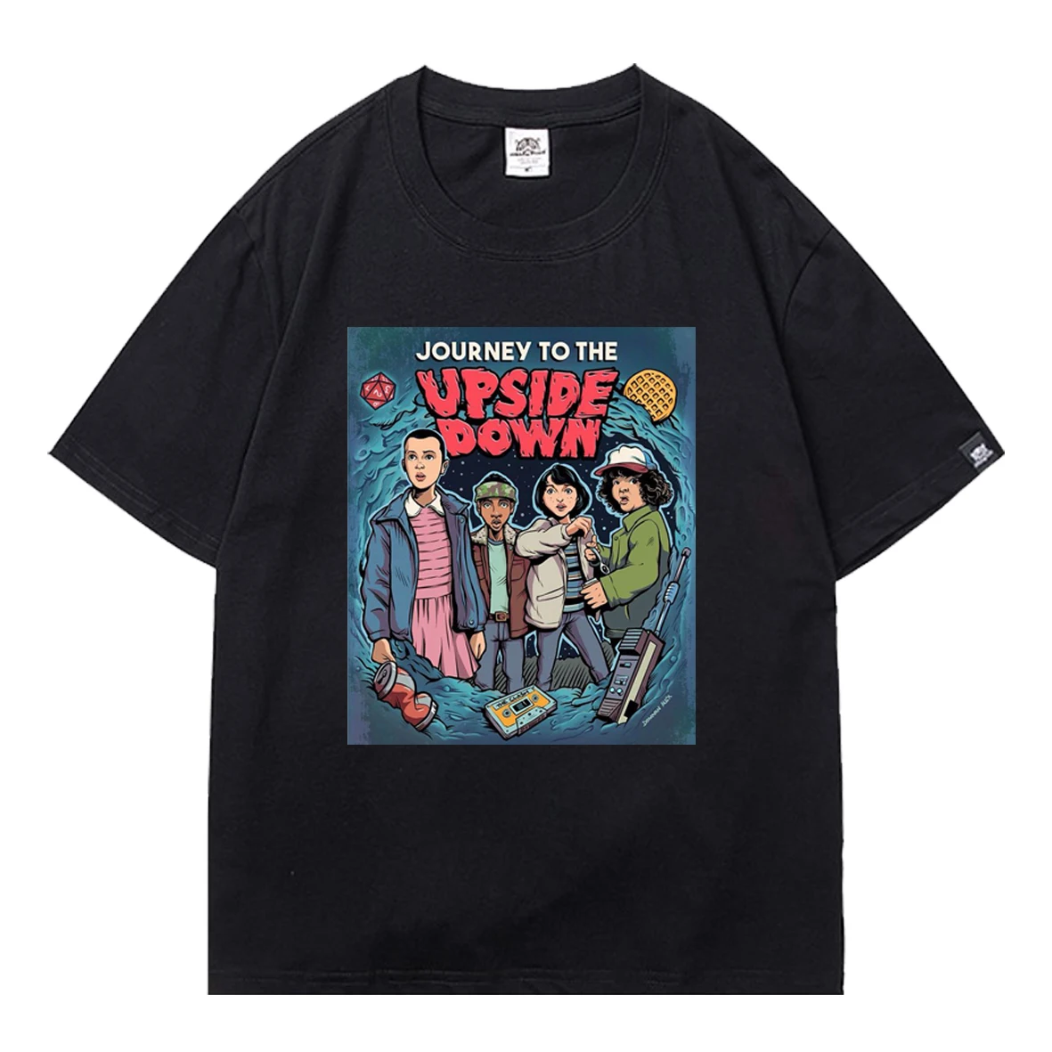 

Stranger Things 2021 Summer Women's T-shirt Girl Print Loose Oversized T-shirt Sleeve T-shirts Y2k Cool Streetwear Top Tees