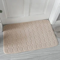solid emboss craft coral fleece bath mat soft surface anti slip carpet home water absorbent doormat rug cheap alfombra tapis