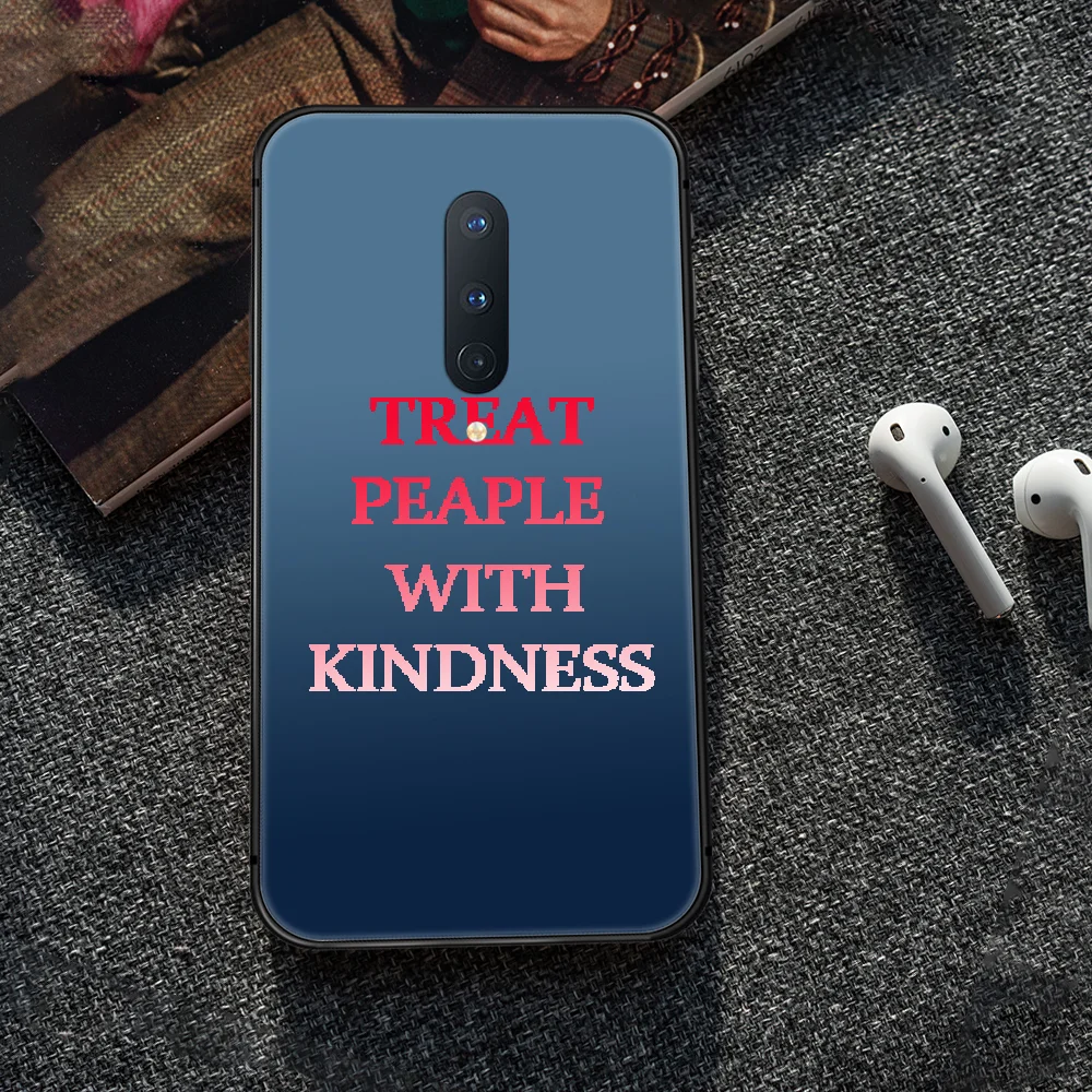 

Treat People With Kindness Harry Styles Phone Case Cover Hull For 1+ Oneplus 5T 6 6T 7 7T 8 8T Pro black Funda Luxury Prime 3D