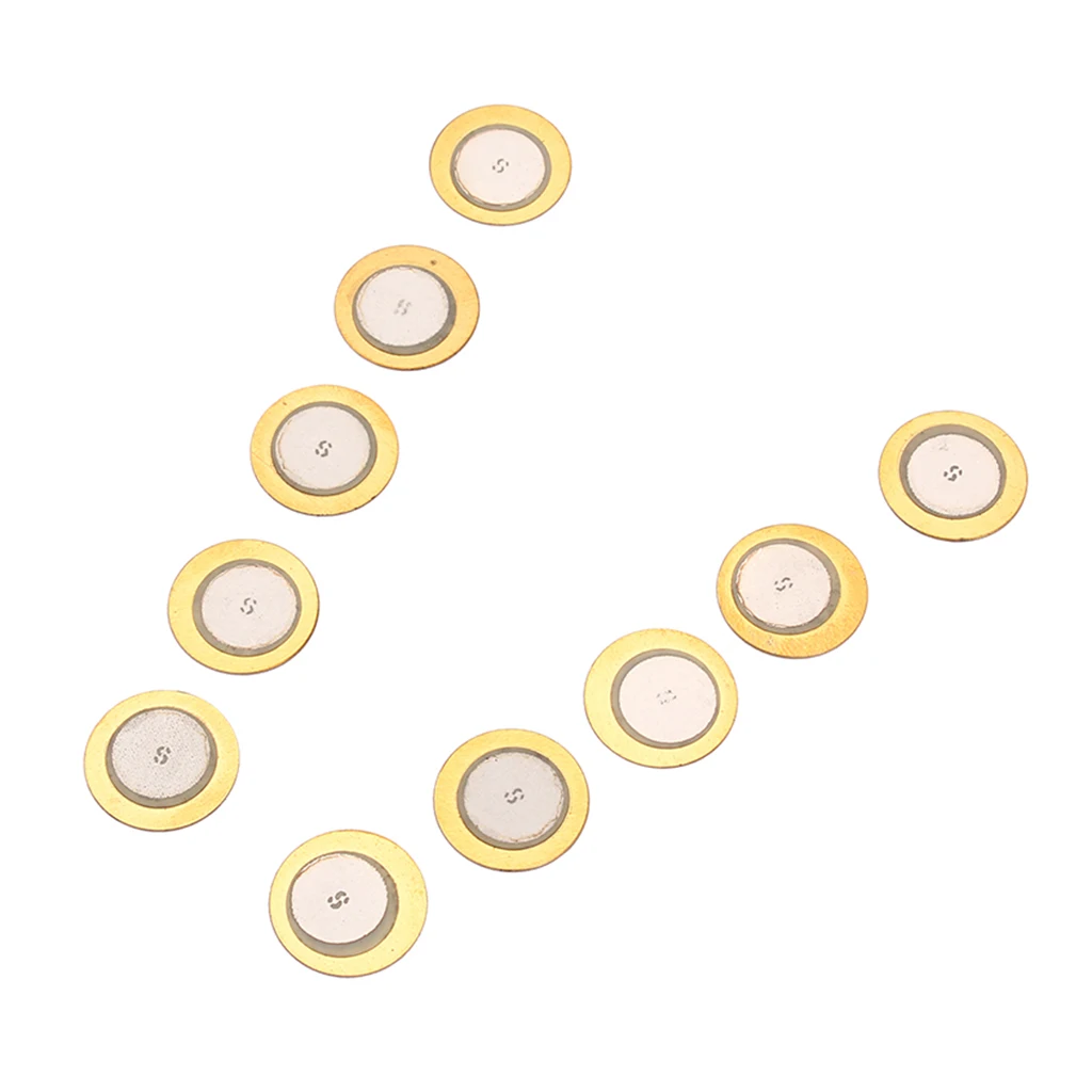 

Pack of 10 35mm Piezo Disc Transducer for Guitar Drum Microphone Parts