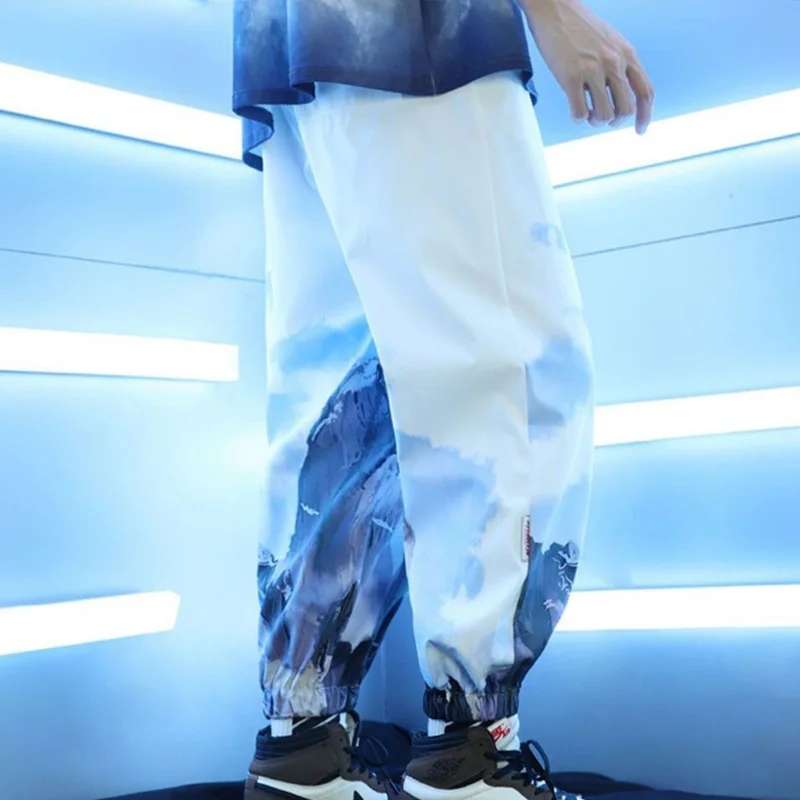 Брюки мужские спортивные в стиле хип хоп джоггеры повседневные брюки свободного