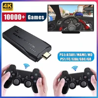 retro handheld game console 2 4g wireless controller gamepad 64g built in 10000 games stick video game console for ps1fcgbamd