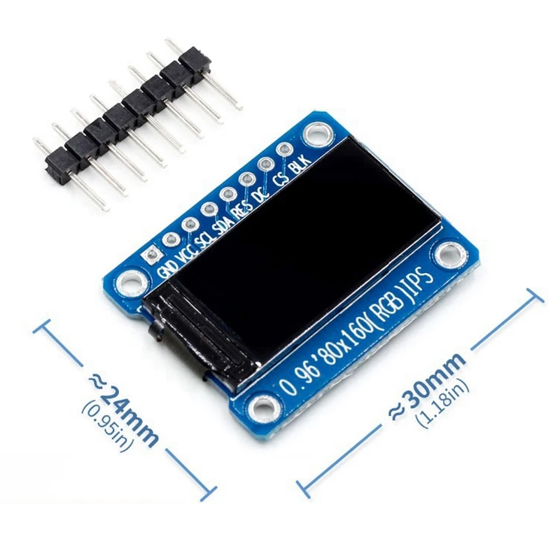 IPS RGB-дисплей 0 96 дюймов 7P SPI HD 65K полноцветный ЖК-модуль ST7735 Привод IC 80X160 (не OLED) |