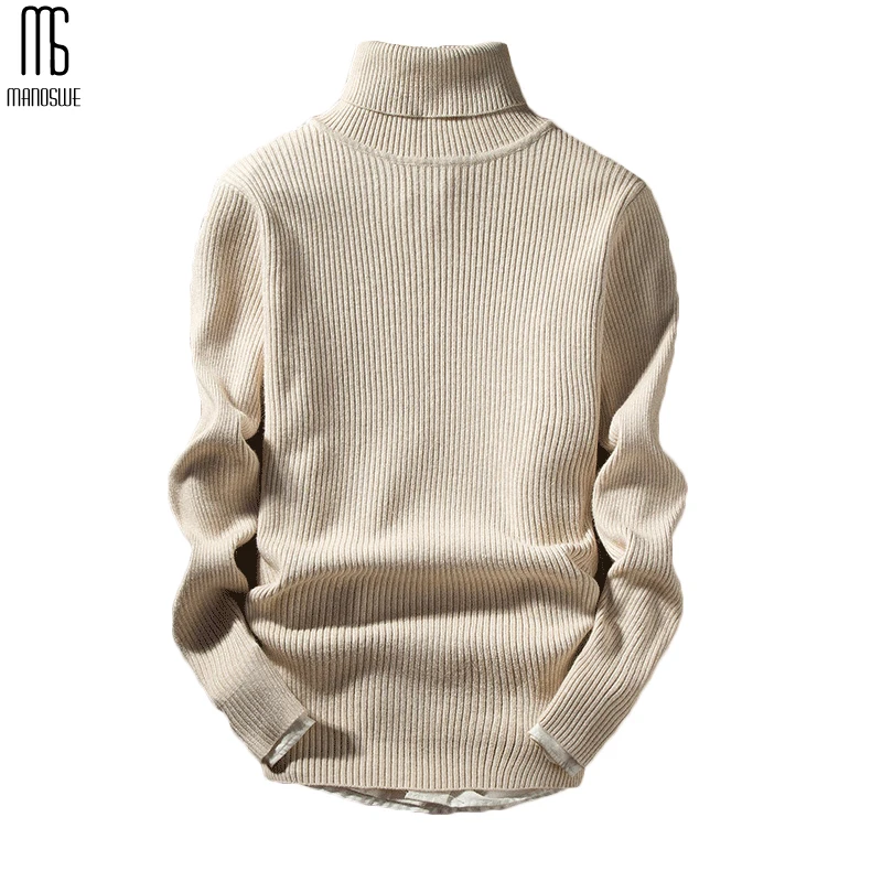 Manoswe мужской свитер с высоким горлом зимний теплый однотонный 2019 повседневная