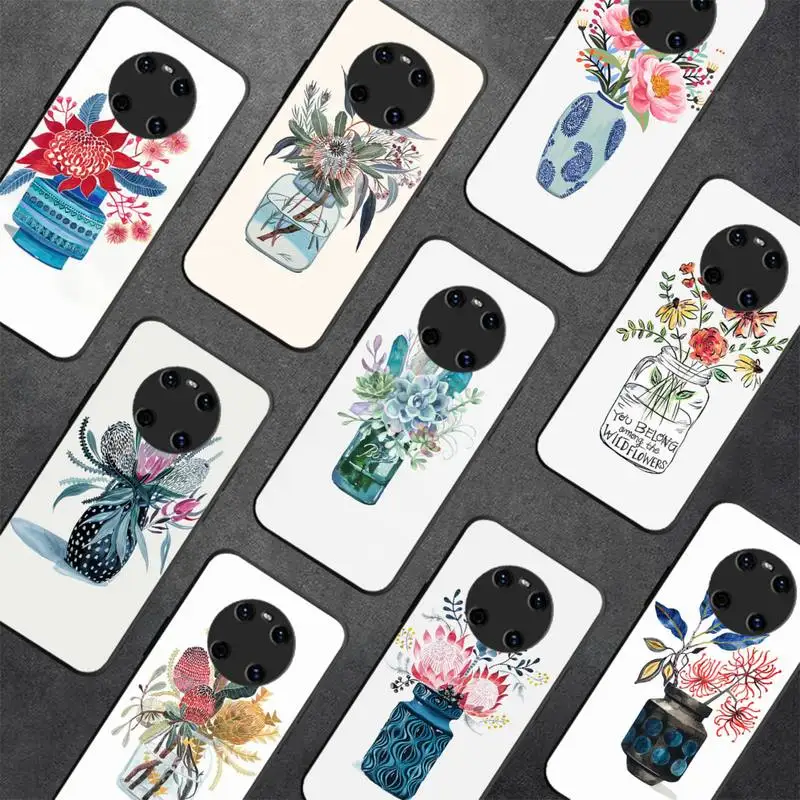 

Cactus Potted Flowers Phone Case For Huawei Y 5 Y6 2019 Y5 2018 Y9 2019 Luxury case for 9prime2019