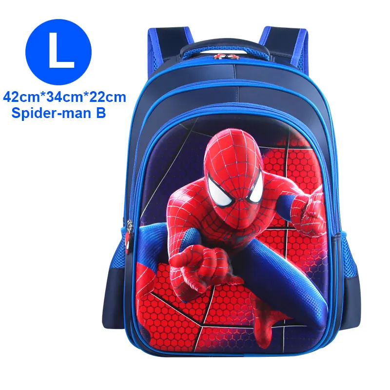 Blue L spider-man 1 MARVEL, Супермен, Бэтмен, Человек-паук, Bacpac, Капитан Америка, детские школьные сумки для мальчиков и девочек, студенческий рюкзак для молодых людей - Цвет: Blue L spider-man 1