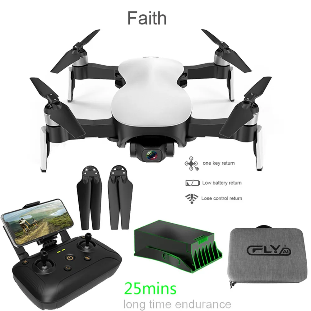 

CFLY C-FLY Faith PRO GPS RC складной Дрон Квадрокоптер с бесщеточным двигателем с 5G 4K Wi-Fi FPV HD Камера и 3-осевому гидростабилизатору RTF