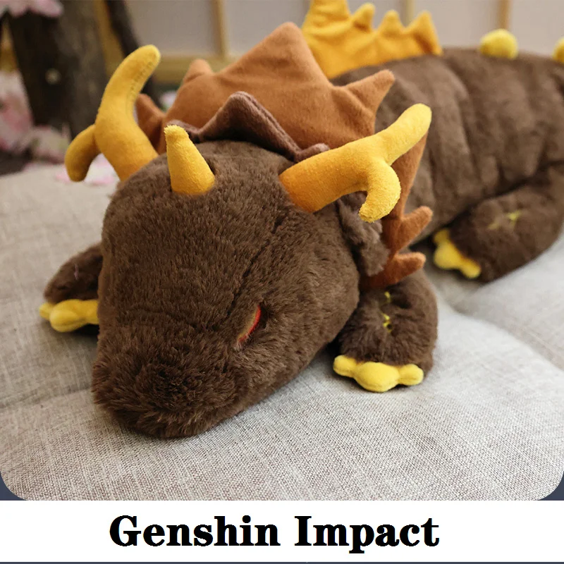 

Rock King Zhong Li Cosplay Game Genshin Impact Plush Doll Anime Project Soft Pillow Stuffed Toy Kids Gift Halloween Xmas Dragon