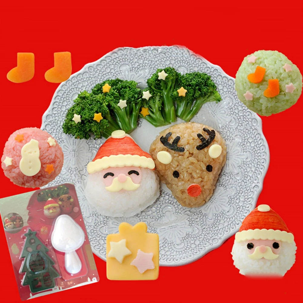 1 комплект Рождественская елка рисовая форма для суши рисовые шарики хлеба