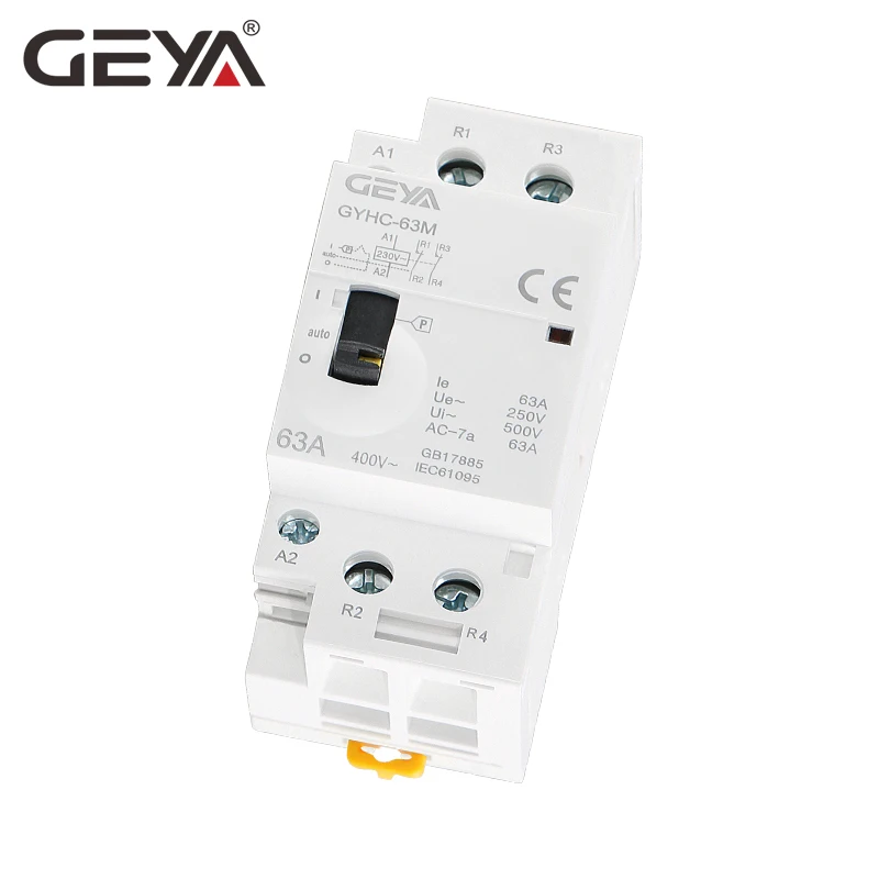 GEYA GYHC 2P 40A 63A 2NO или 2NC Бытовая модульная din рейка монтажный контактор переменного