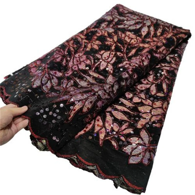 

Многоцветная африканская кружевная ткань с блестками, французская кружевная ткань 2022, зеленые высококачественные бархатные кружева для св...