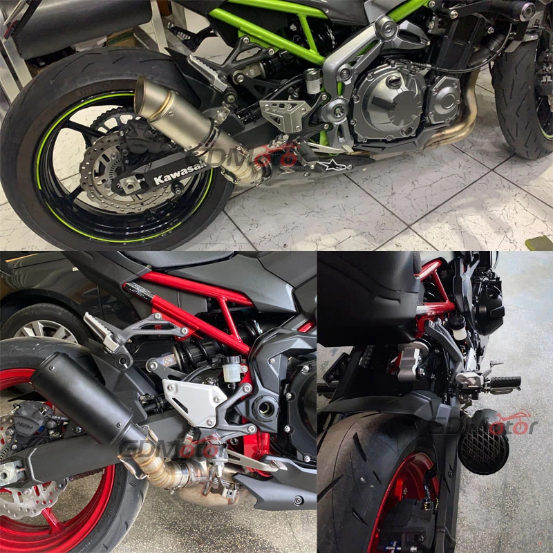Универсальный глушитель выхлопной трубы для мотоцикла Kawasaki Z900 E A2 2017 2018 2019 -