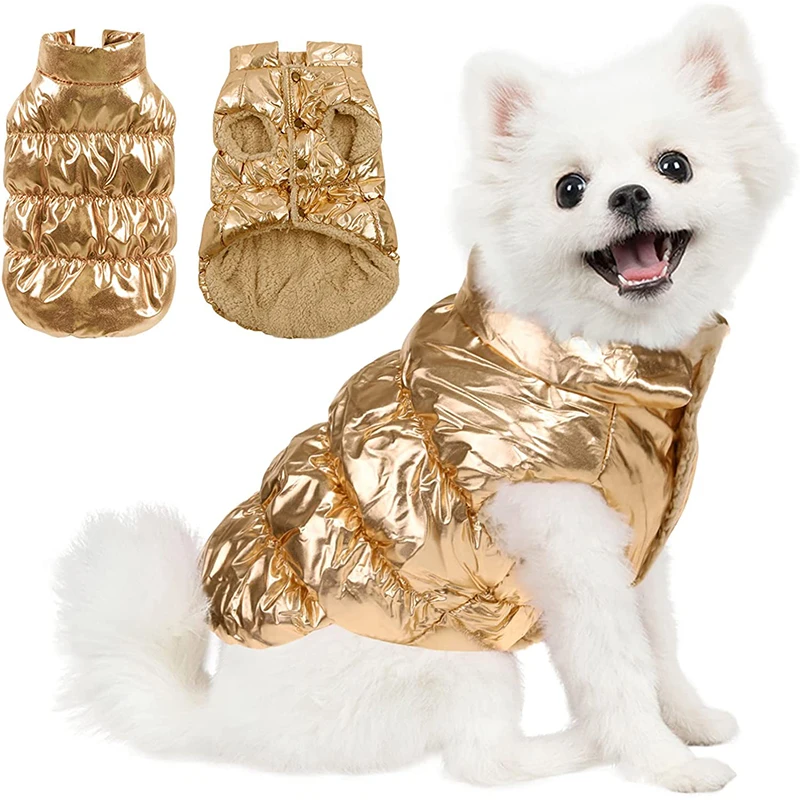 Зимний теплый водонепроницаемый флисовый жилет для щенков одежда собак