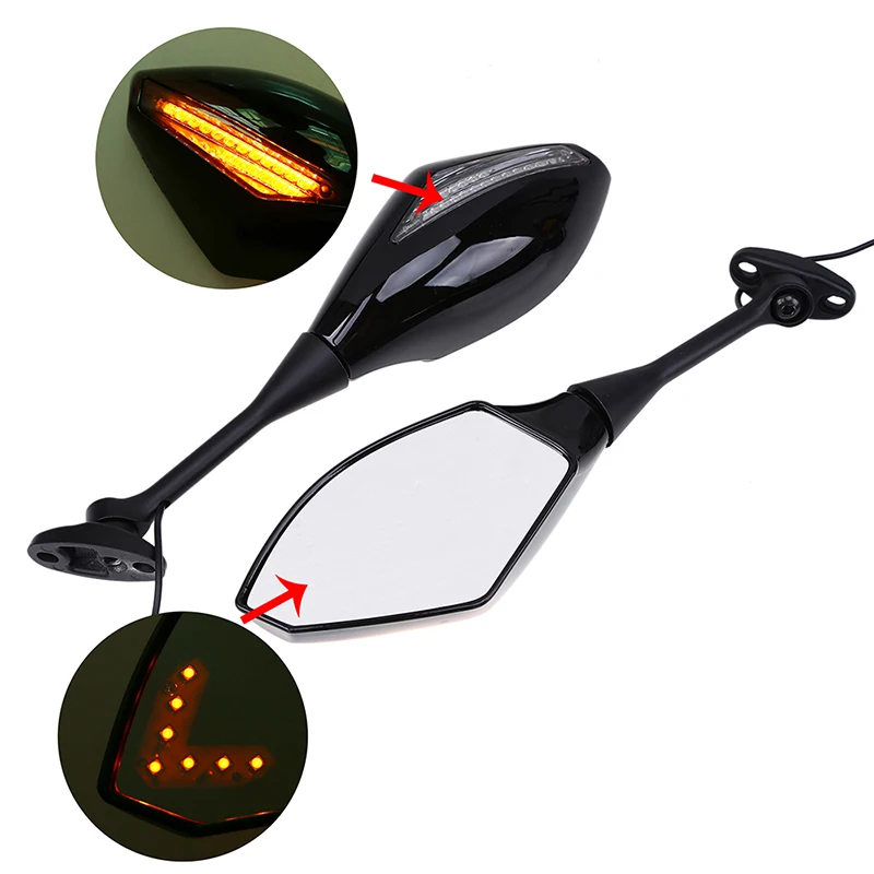 Светодиодные зеркала заднего вида POSSBAY для мотоцикла Honda CBR600RR 2003-2008 CBR1000RR 2004-2008 со