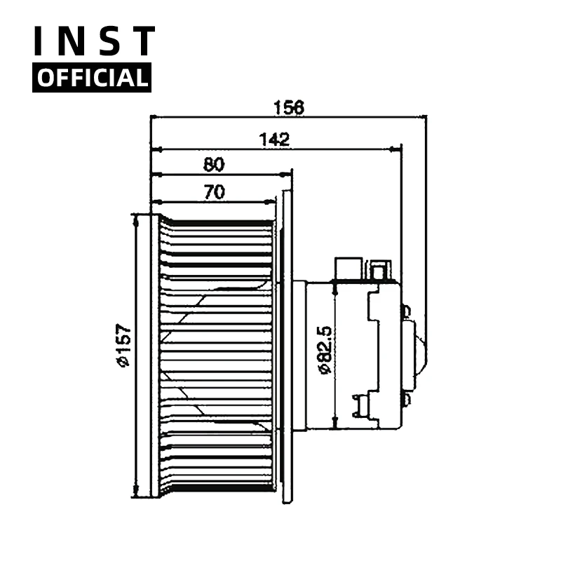 

Air Conditioning Fan AC A/C Blower Motor FOR CATERPILLAR320B 24v INST-7105
