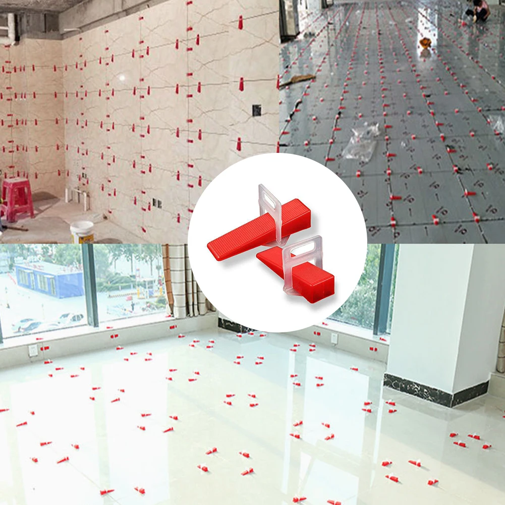 

Practical DIY 2mm Joint Width Auxiliary 100 Clips Wedges Floor Wall Construction Tool Tile Levelling System 1 Plier Positioner
