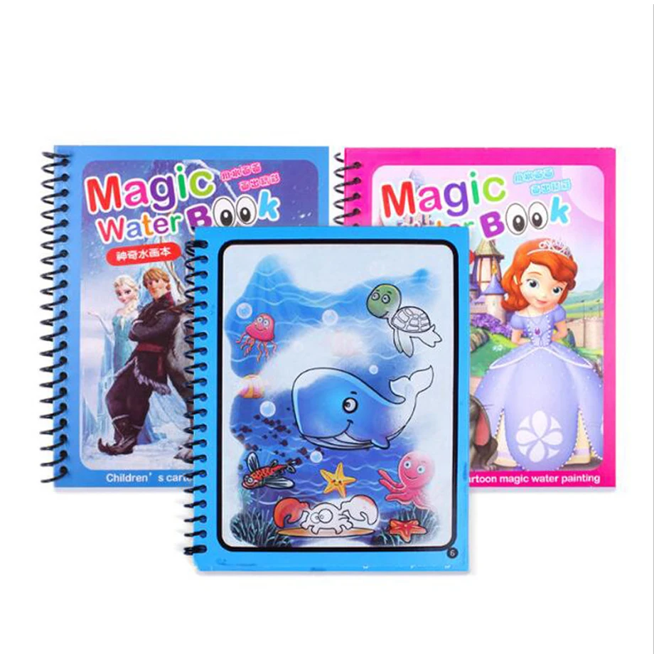 Волшебная водяная книга для рисования раскраска каракули с ручкой доска Juguetes