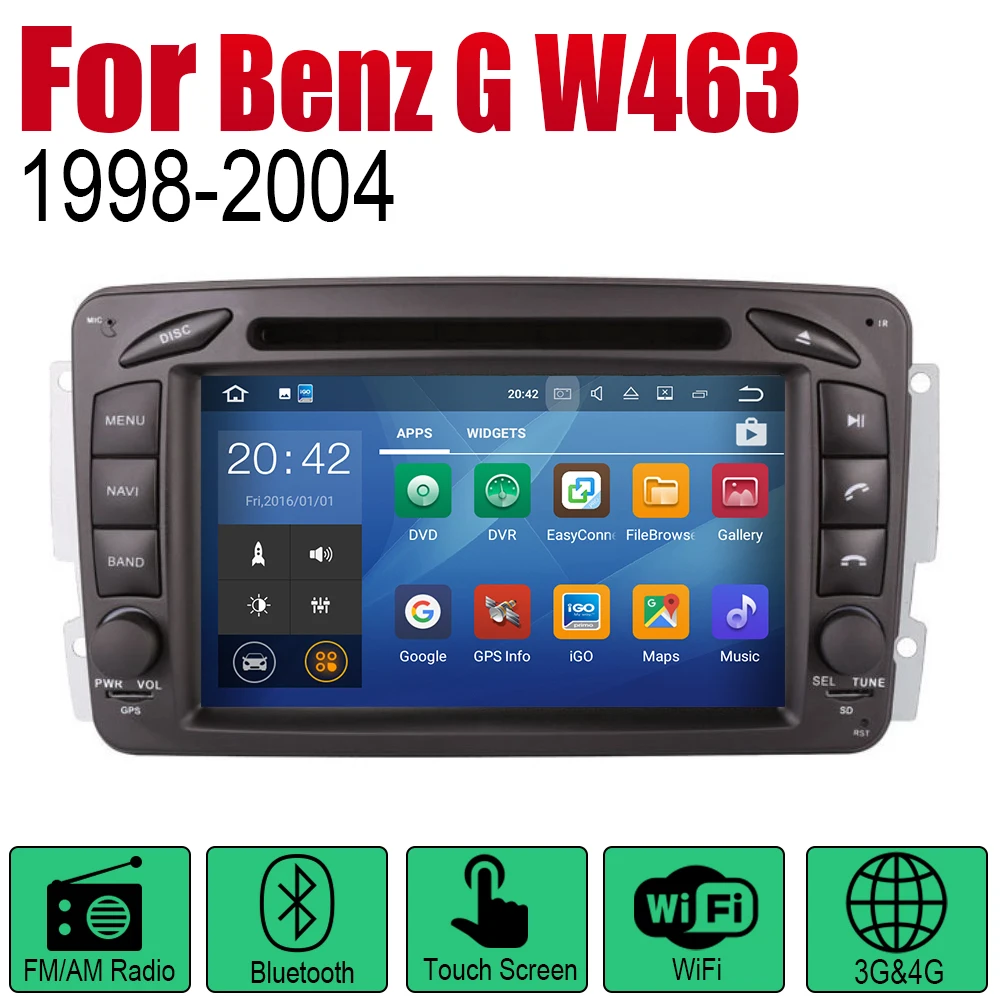 Авторадио 2 Din Автомобильный dvd плеер на основе Android для Mercedes Benz G W463 1998 ~ 2004 NTG GPS