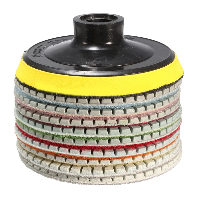 

10pcs 4 inch Inch Diamond Polishing pads For Granite Marble Concrete Stone